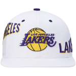 Los Angeles Lakers Mitchell & Ness Reppin Retro Snapback Hat - White