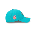 Miami Dolphins New Era 22 Sideline 9Twenty Strapback Hat - Aqua 