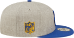Men's Los Angeles Rams New Era Gray/Heather Gray 2022 Sideline 9FIFTY Historic Snapback Hat