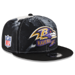 Men's Baltimore Ravens New Era 2022 Sideline 9FIFTY Ink Dye Snapback Hat