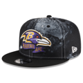 Men's Baltimore Ravens New Era 2022 Sideline 9FIFTY Ink Dye Snapback Hat