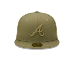 Men's Atlanta Braves New Era Army Green Color Pack 59FIFTY Fitted Hat