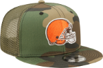 Men's Cleveland Browns New Era Camo Trucker 9FIFTY Snapback Hat