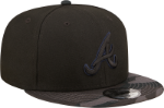 New Era Atlanta Braves Camo Black Vize Adjustable 9Fifty MLB Flat Bill Baseball Cap 950