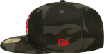 New Era St. Louis Cardinals Camo Black Vize 5950 Fitted MLB Flat Bill Baseball Cap
