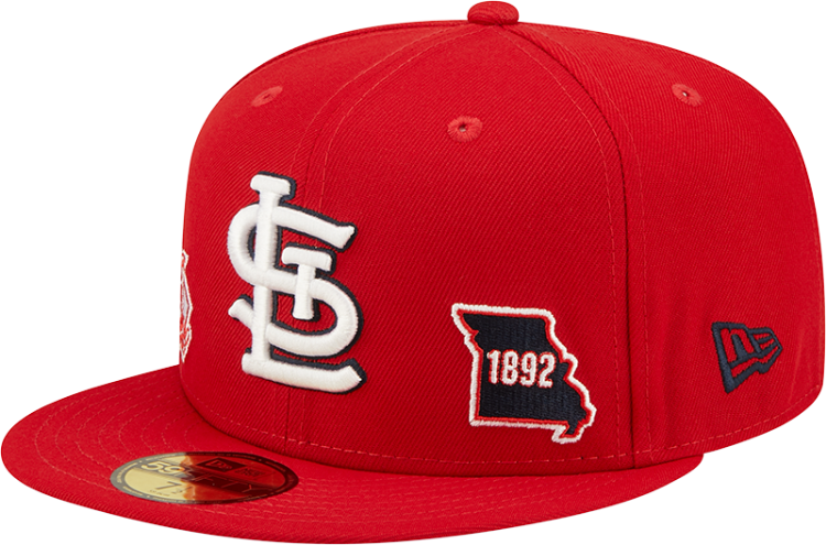Men's St. Louis Cardinals New Era Red Identity 59FIFTY Fitted Hat front view