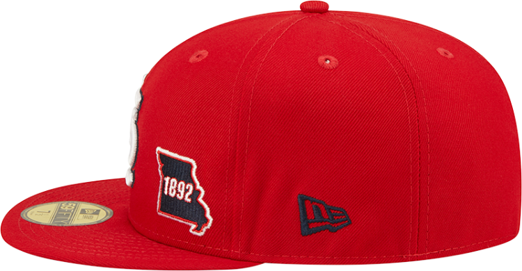 Men's St. Louis Cardinals New Era Red Identity 59FIFTY Fitted Hat detail view