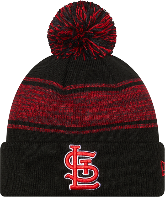 St. Louis Cardinals Red/Black Chill Knit Cap by New Era front view
