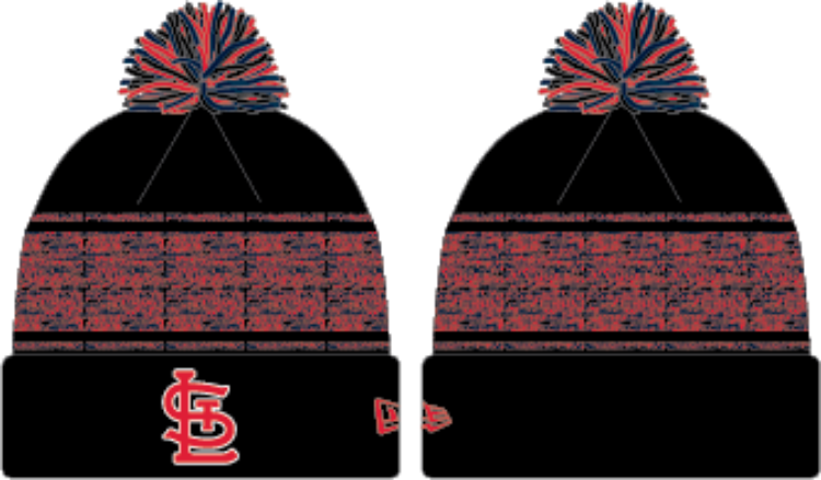 St. Louis Cardinals Red/Black Chill Knit Cap by New Era back view