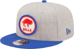 Men's Buffalo Bills New Era Gray/Royal 2022 Sideline 9FIFTY Historic Snapback Hat