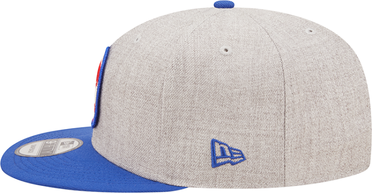Men's Buffalo Bills New Era Gray/Royal 2022 Sideline 9FIFTY Historic Snapback Hat detail view