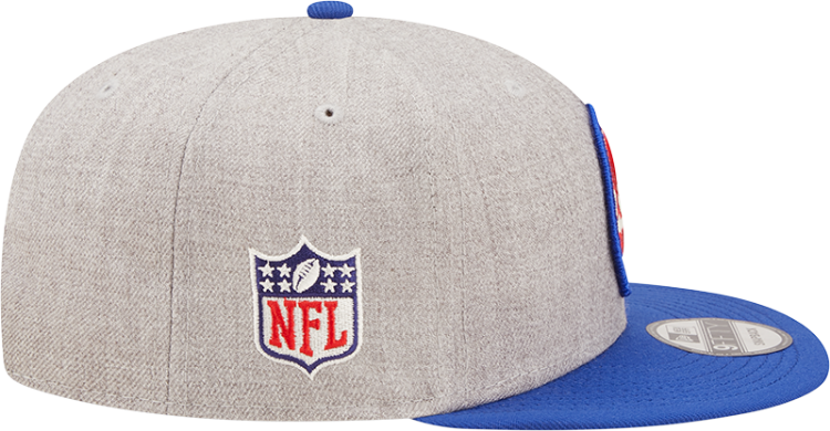 Men's Buffalo Bills New Era Gray/Royal 2022 Sideline 9FIFTY Historic Snapback Hat image 6