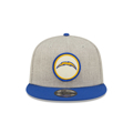 Men's San Diego Chargers New Era Gray/Royal 2022 Sideline 9FIFTY Historic Snapback Hat