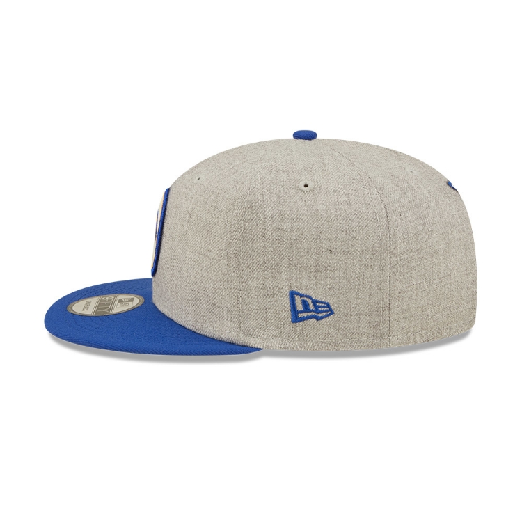 Men's San Diego Chargers New Era Gray/Royal 2022 Sideline 9FIFTY Historic Snapback Hat