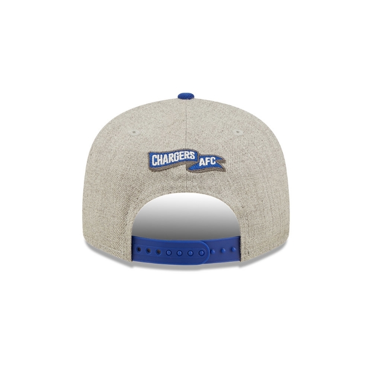 Men's San Diego Chargers New Era Gray/Royal 2022 Sideline 9FIFTY Historic Snapback Hat image 5