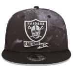 Men's Las Vegas Raiders New Era Black Ink Dye 2022 Sideline 9FIFTY Snapback Hat