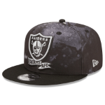 Men's Las Vegas Raiders New Era Black Ink Dye 2022 Sideline 9FIFTY Snapback Hat