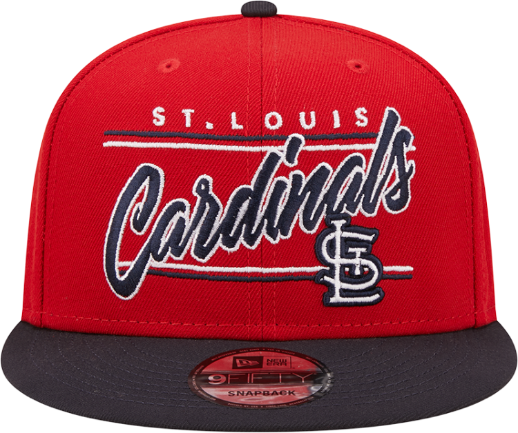 Men's New Era Red/Black St.  Louis Cardinals Team  STL Script 9FIFTY Snapback Hat back view
