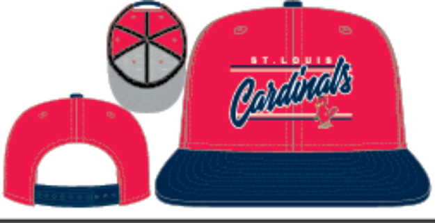 Men's New Era Red/Black St.  Louis Cardinals Team Angry Bird Script 9FIFTY Snapback Hat