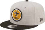 Men's New Orleans Saints New Era Gray/Black 2022 Sideline 9FIFTY Historic Snapback Hat