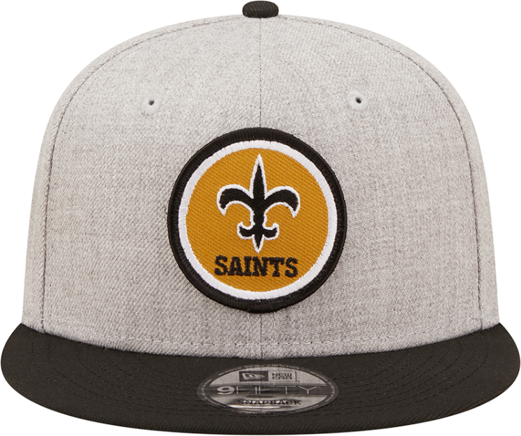 Men's New Orleans Saints New Era Gray/Black 2022 Sideline 9FIFTY Historic Snapback Hat back view