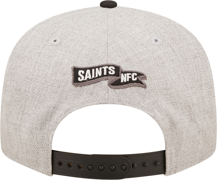 Men's New Orleans Saints New Era Gray/Black 2022 Sideline 9FIFTY Historic Snapback Hat image 5