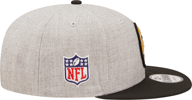 Men's New Orleans Saints New Era Gray/Black 2022 Sideline 9FIFTY Historic Snapback Hat image 6