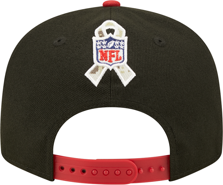 Men's New Era Black/Cardinal Arizona Cardinals 2022 Salute To Service 9FIFTY Snapback Hat image 5