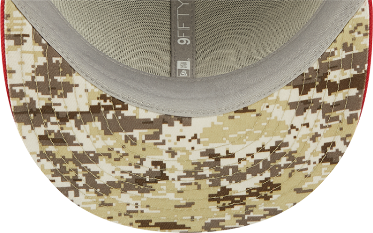 Men's New Era Black/Cardinal Arizona Cardinals 2022 Salute To Service 9FIFTY Snapback Hat image 7