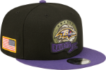 Men's Baltimore Ravens New Era Black/Purple 2022 Salute To Service 9FIFTY Snapback Hat