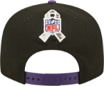 Men's Baltimore Ravens New Era Black/Purple 2022 Salute To Service 9FIFTY Snapback Hat