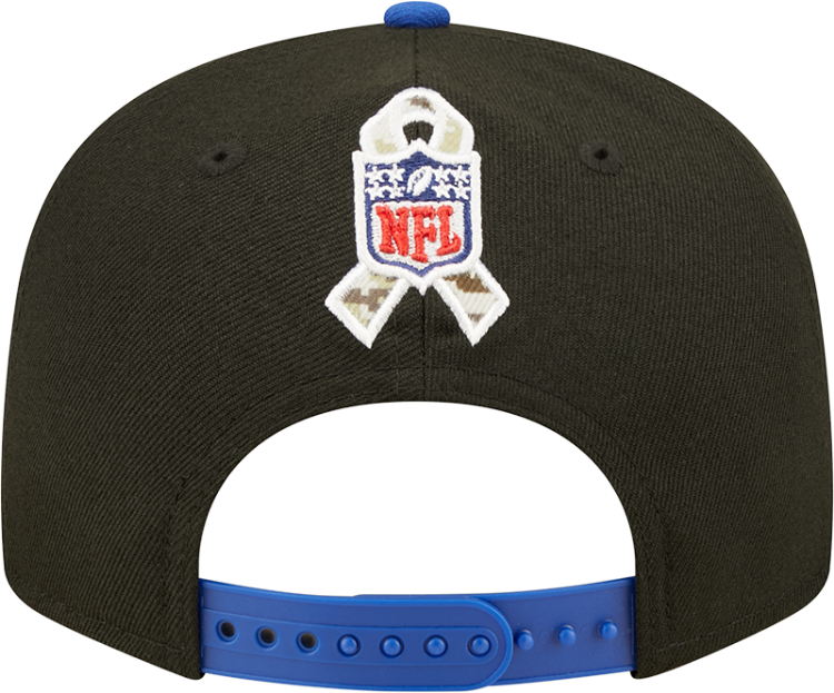 Men's New Era Black/Blue Buffalo Bills 2022 Salute To Service 9FIFTY Snapback Hat image 5