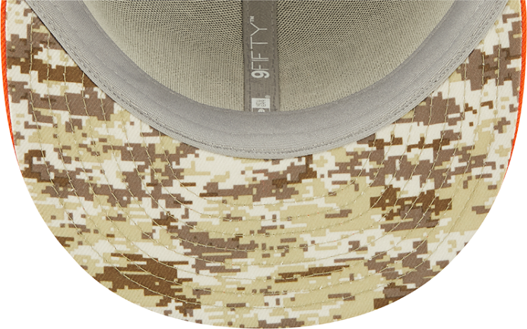 Men's Cincinnati Bengals New Era Black/Orange 2022 Salute To Service 9FIFTY Snapback Hat image 7