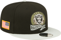 Men's Las Vegas Raiders New Era Black/Gray 2022 Salute To Service 9FIFTY Snapback Hat