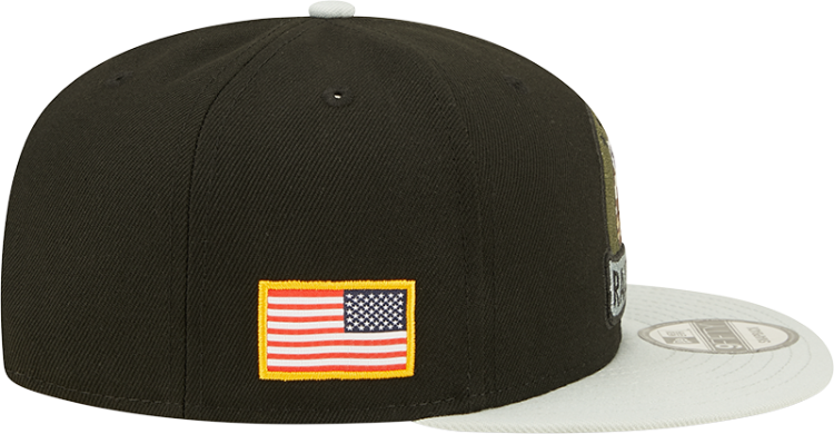 Men's Las Vegas Raiders New Era Black/Gray 2022 Salute To Service 9FIFTY Snapback Hat image 6