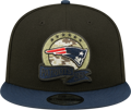 Men's New England Patriots New Era Black/Navy 2022 Salute To Service 9FIFTY Snapback Hat