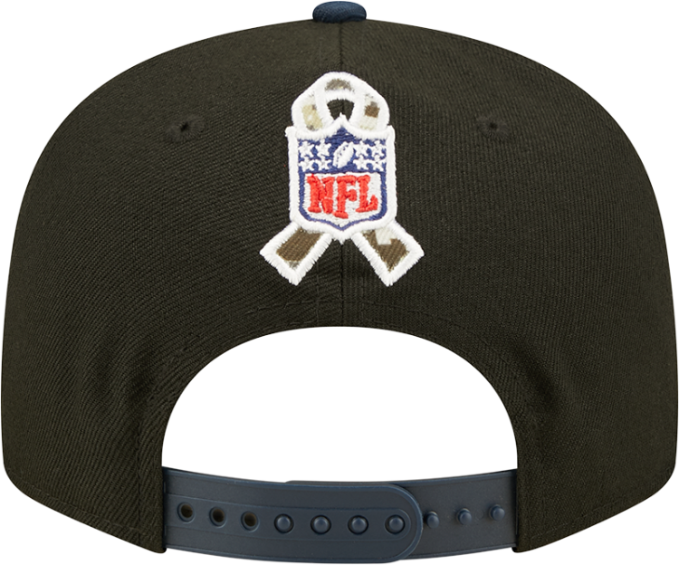 Men's New England Patriots New Era Black/Navy 2022 Salute To Service 9FIFTY Snapback Hat