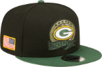 Men's New Era Black/Green Green Bay Packers 2022 Salute To Service 9FIFTY Snapback Hat