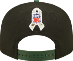 Men's New Era Black/Green Green Bay Packers 2022 Salute To Service 9FIFTY Snapback Hat