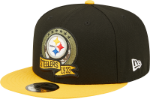 Men's Pittsburgh Steelers New Era Black/Yellow 2022 Salute To Service 9FIFTY Snapback Hat