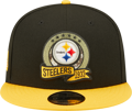 Men's Pittsburgh Steelers New Era Black/Yellow 2022 Salute To Service 9FIFTY Snapback Hat