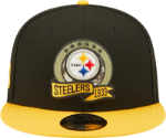 Men's Pittsburgh Steelers New Era Black/Yellow 2022 Salute To Service 9FIFTY Snapback Hat