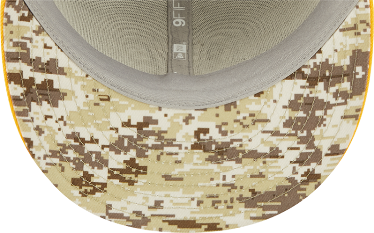 Men's Pittsburgh Steelers New Era Black/Yellow 2022 Salute To Service 9FIFTY Snapback Hat image 7