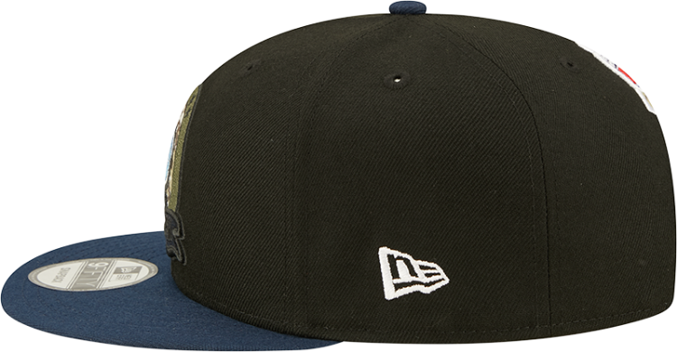 Men's Tennessee Titans New Era Black/Navy 2022 Salute To Service 9FIFTY Snapback Hat detail view