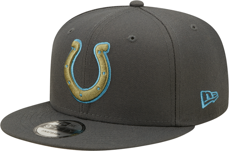 Men's Indianapolis Colts New Era Grey Color Pack NFL 9FIFTY Snapback Hat front view