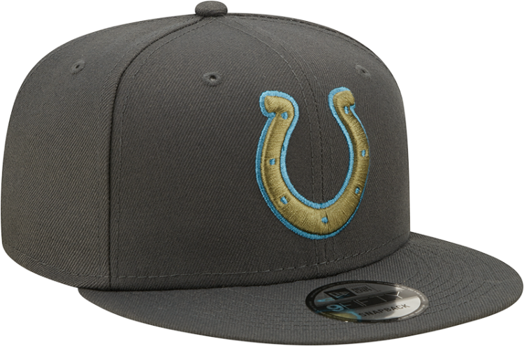 Men's Indianapolis Colts New Era Grey Color Pack NFL 9FIFTY Snapback Hat side view