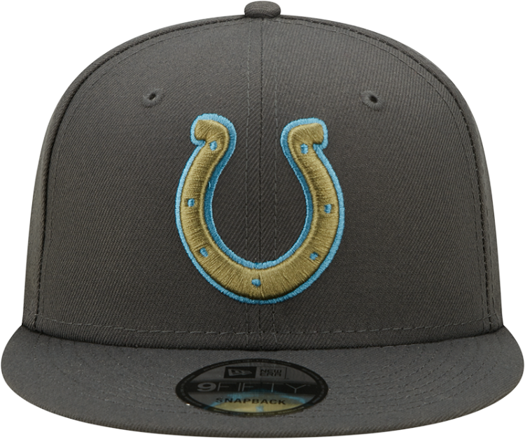 Men's Indianapolis Colts New Era Grey Color Pack NFL 9FIFTY Snapback Hat back view