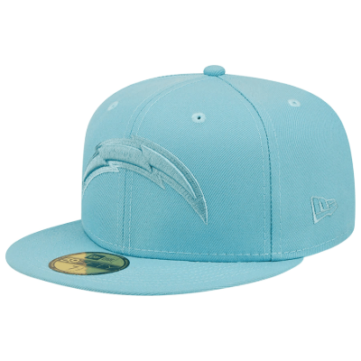 Men's New Era Aqua Los Angeles Chargers Color Pack 950 Snapback hat front view