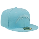Men's New Era Aqua Los Angeles Chargers Color Pack 950 Snapback hat