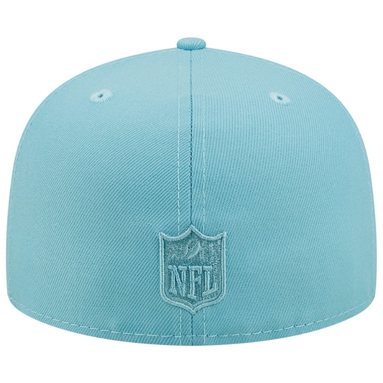 Men's New Era Aqua Los Angeles Chargers Color Pack 950 Snapback hat detail view
